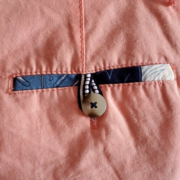 Mens Peach shorts with Backpocket blue details - Picture 3 of 7